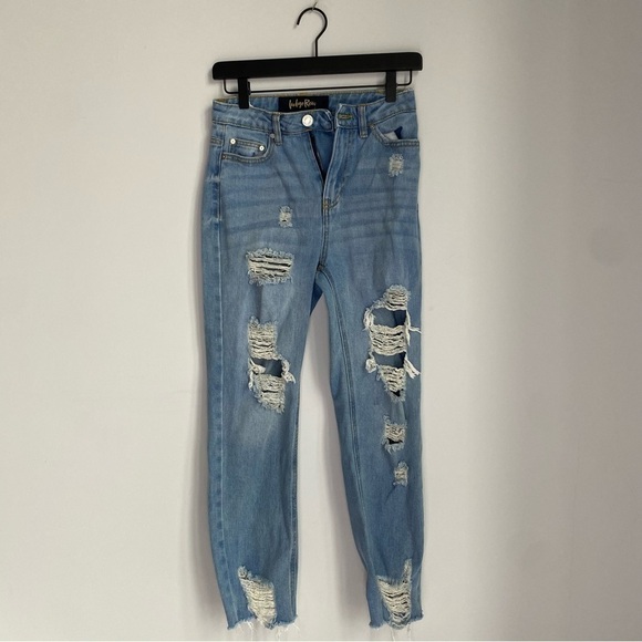 Indigo Rein Distressed Jeans - Picture 1 of 5